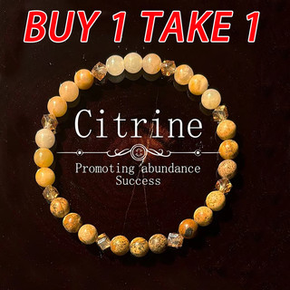 Bohemian Natural Citrine Stone Beaded Bracelet | Natural Yellow Crystal Jewelry Promotes Abundance
