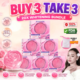 Buy3 Take3 Rose Whitening Soap 80g Soothing Active Natural Skin-Lightening Brighter Bar Soap
