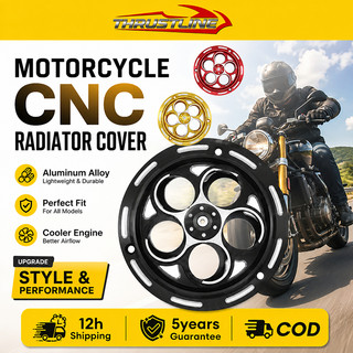 ThrustLine CNC Heavy Duty Radiator Fan Spinner Radiator Cover For Beat FI Fino Mio Nouvo Scoopy