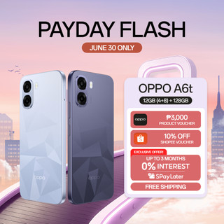 [3 Months 0% SPayLater] OPPO A6t | 12GB (4+8)+128GB  | 6500mAh Battery | Snapdragon 685 4G | 120Hz