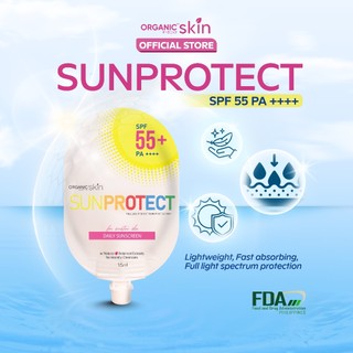 Organic Skin Japan Sun Protect Daily Sunscreen 15ml and Tinted Sunscreen 30ml SPF 55 Sunblock