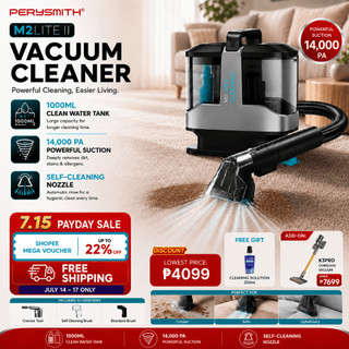 PerySmith M2LITE II Spot Cleaner 14KPa Portable Upholstery Vacuum Sofa Carpet Mattress