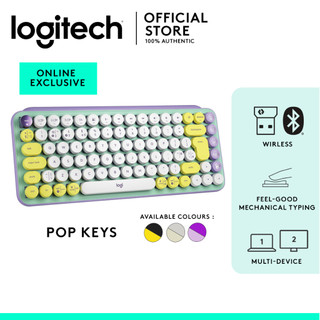 Logitech POP Keys Mechanical Wireless Keyboard with Customisable Emoji Keys,MultiDevice