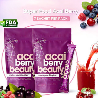 Beauty Drink-100% Legit Organic Acai Berry Powder Anti-Aging Detox Whitening Glow Skin Juice