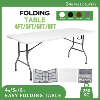 4/5/6/8FT Heavy Duty Folding Table - Portable Dining Camping School Indoor Outdoor Church Hospita l