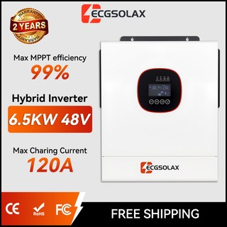 ECGSOLAX 6.5KW 48V On-Grid/Off-Grid Hybrid Inverter 24VDC/48VDC 230VAC Pure Sine Wave Solar Inverter
