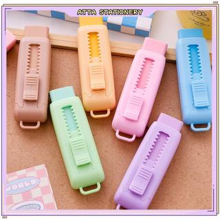 Creative Macaron Push Pull Eraser Retractable Eraser Student Writing Drawing Correction Stationery