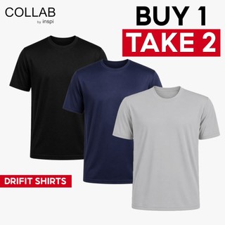 COLLAB by Inspi BUY 1 TAKE 2 Drifit Tshirt for Men Active Tops for Women Unisex Running T Shirt Top