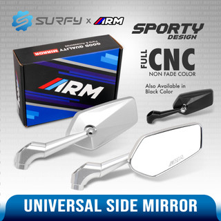 ARM Sport F1 Side Mirror Full CNC Aluminum / Cast Alloy 360° Adjustment HD Anti-Glare Lens Universal