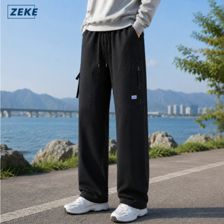 ZEKE B0045 Men Cargo Pants lalaki Pocket Zipper Tactical Working Cargo Long Pant Plain Trouser