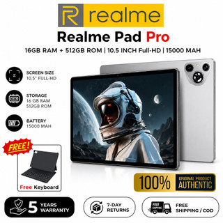 𝗥𝗲𝗮𝗹𝗺𝗲 Pad Pro 4G | 10.5" Android Tablet | 16GB + 512GB | WiFi + LTE | Study & Entertainment Use