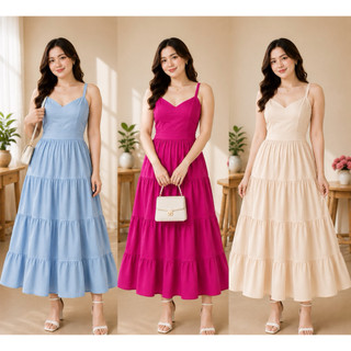 Chesca Alena Casual Maxi Dress for Women Fit Small to Semi Large