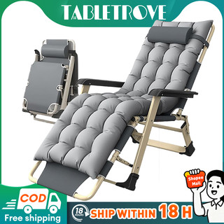 TABLETROVE  Folding Chair Folding Bed Two In One With Sponge Outdoor Lunch Break Free Adjustment