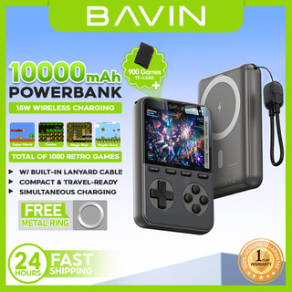 BAVIN PC1231S 2in1 10000mAh 20W Game Console Powerbank Magnetic Wireless w/Dual Type-C Cable+TF Card