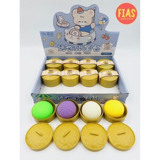 12 pcs Colored Mystery Mini Siopao Squishy Bun Toy Wholesale Paninda Lootbag Fillers