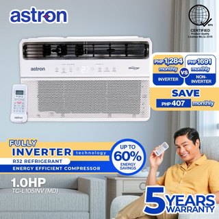 Astron  1 HP Fully  Inverter Window Type Aircon - TCL105INV | Eco+ Series | R32 Refrigerant