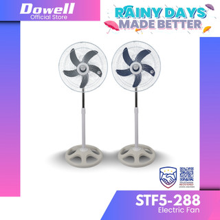 [ONLINE EXCLUSIVE] Dowell 16" Electric Stand Fan with 5 Leaf Banana Blade | STF5-288