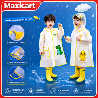Maxicart Raincoat for Kids Girl Boy Kapote Waterproof Rainwear  PVC Thick Cartoon Raincoat