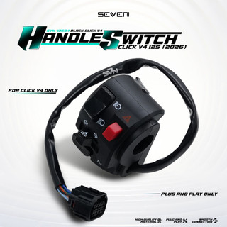 SEVEN SERIES HONDA CLICK V4 125i 2026 LEFT HANDLE SWITCH WITH BYPASS AND HAZZARD BUTTON SOLD AS 1PC