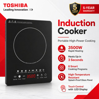 TOSHIBA Induction Cooker 3500W Electric Cooktop Touch Control Induction Hot Plate