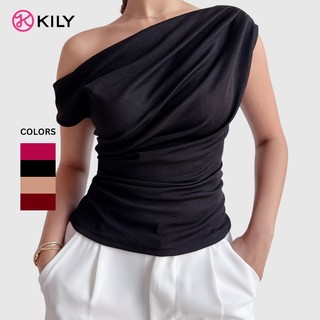 Buy 1 Take 1 KILY COLLECTION Asymmetrical Slanted One Shoulder Casual Korean Blouse Shirt Top Women