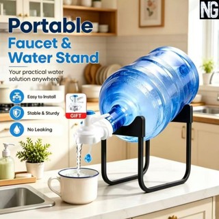 NG MALL Portable Automatic Faucet Plastic Mineral Water Despenser Dispenser Faucet Pump Stand Rack