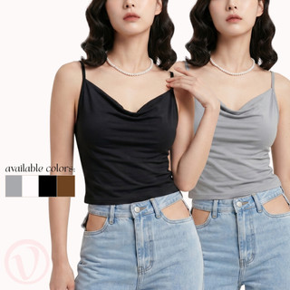 VAMPIRE Drape Neck Sando Top Cotton Spandex Camisole Top