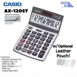 Casio Ax120st Desktop Calculator with Leather Pouch(optional)