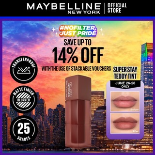 Maybelline Superstay Teddy Tint - 12HR Longwear, Transferproof, Blurred Soft Matte Multi-Use Tint