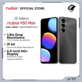 NUBIA V80 MAX [8GB+128GB] 1.8m Drop Resistance | 6000mAh Battery | 6.9" Display | AI Scam Alert