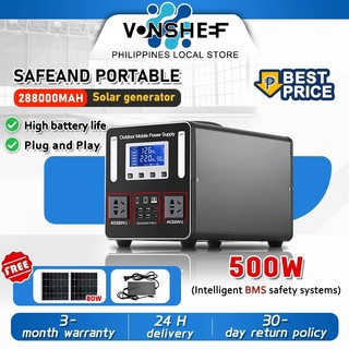 Power Station 500W/220V Multifunctional Solar Power Station 288000mAh Large Capacity Solar Generator
