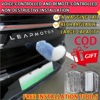 Car Electric Tail Props Car Tail Decoration Electric Fox Plush Motorcycle tail decoration COD