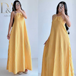 Casual Plain & Printed Maxi Dress sleeveless Back Tie Womenswear | DA&ABOUT THE FIT (Gail)