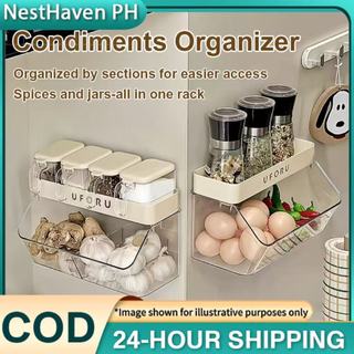 Wall Mounted Spice Rack Kitchen Hanging Organizer with Spice Box Set
