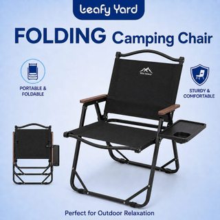 Folding Camping Chair with Cup Holder Portable Outdoor Chair Heavy Duty for Picnic Fishing Beach