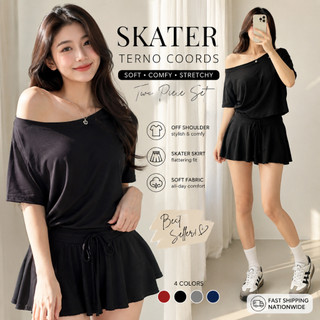 DM SKATER SKIRT TERNO COORDS | longer skirt version | Soft Comfy Two Piece Skirt & Top