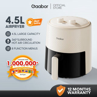 【New】Gaabor Air Fryer 8 Preset Menu Large Capacity Non- Stick Coating Kitchen Appliance 4.5L/4L