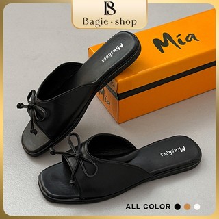 BS sandals for women with ribbon Flat slip-on Korean Style Fashion Slippers #Mia-8001