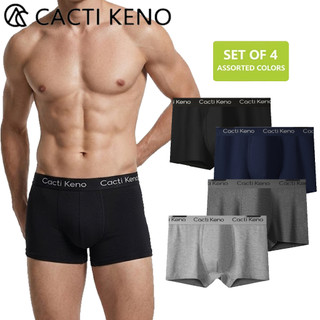 Cacti Keno 3/4 Pcs Plus Size Brief Boxer For Men Cotton Shorts Comfortable Underwear L-5XL