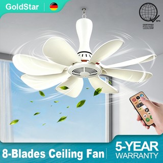 Gold Star Power Saving Ceiling Fan Rechargeable Multifunction Electric Fan With Remote Control