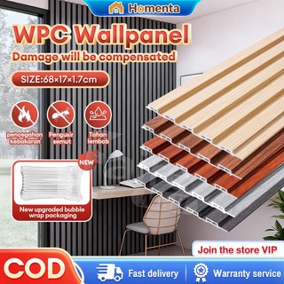 WPC Fluted Wall Panel Grille Design Waterproof Ecological Board TV Background Wall Decor