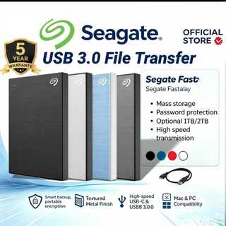 Seagate 1TB 2TB External hard drive One Touch with Password USB3.0 ; Free Rescue Data Recovery