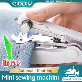 AIODIY Portable Mini Handheld Sewing Machine Household Manual Tool for Clothes Pocket Size Stitcher