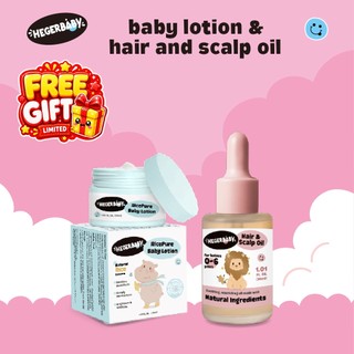 Hegerbaby RicePure Baby Lotion Whitening For Kids + Hair Oil Serum For Hair Growth