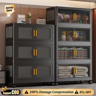 SN Foldable Storage Cabinet Clothes Durabox Cabinet Snack Organizer Pantry Cabinet Kitchen Organizer