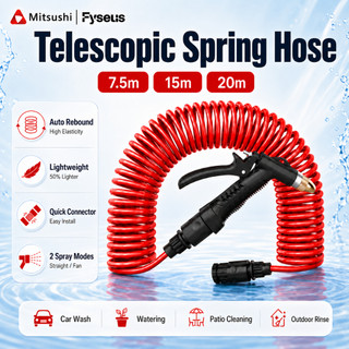 Mitsushi 20M/15M/7.5M Garden Telescopic Spring Hose High Pressure Telescopic Hose Garden Hose