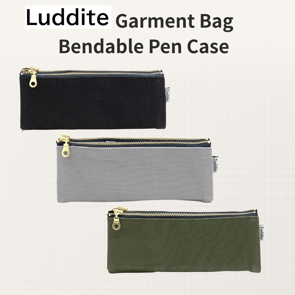 Luddite Garment Bag Bendy Pencil Case Japan Premium Soft Structured Pen Case Stationery Organizer