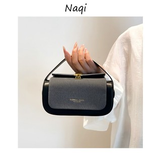 Luxury retro box bag with a high-end feel, women's 2026 new item, niche color collision single shoul