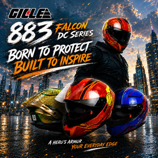 GILLE FALCON DC SuperMan Helmet Full Face Dual Visor for Motorcycle Men Women Original 883