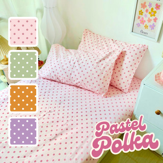 3in1 MAKAPAL HOLLERMALL Korean  Polka Dots  Bedsheets and pillowcase canadian bedsheet single queen